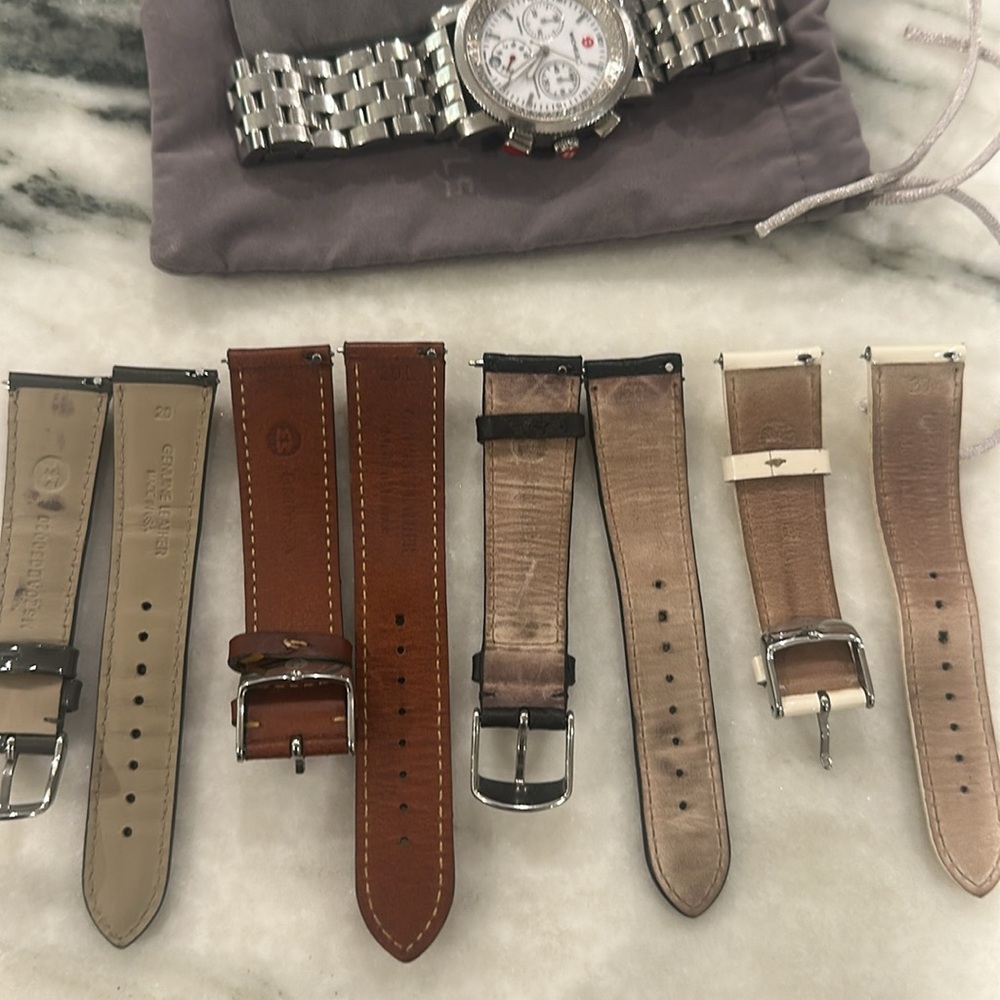 Michele Silver and White Elegant Watch - Picture 6 of 7